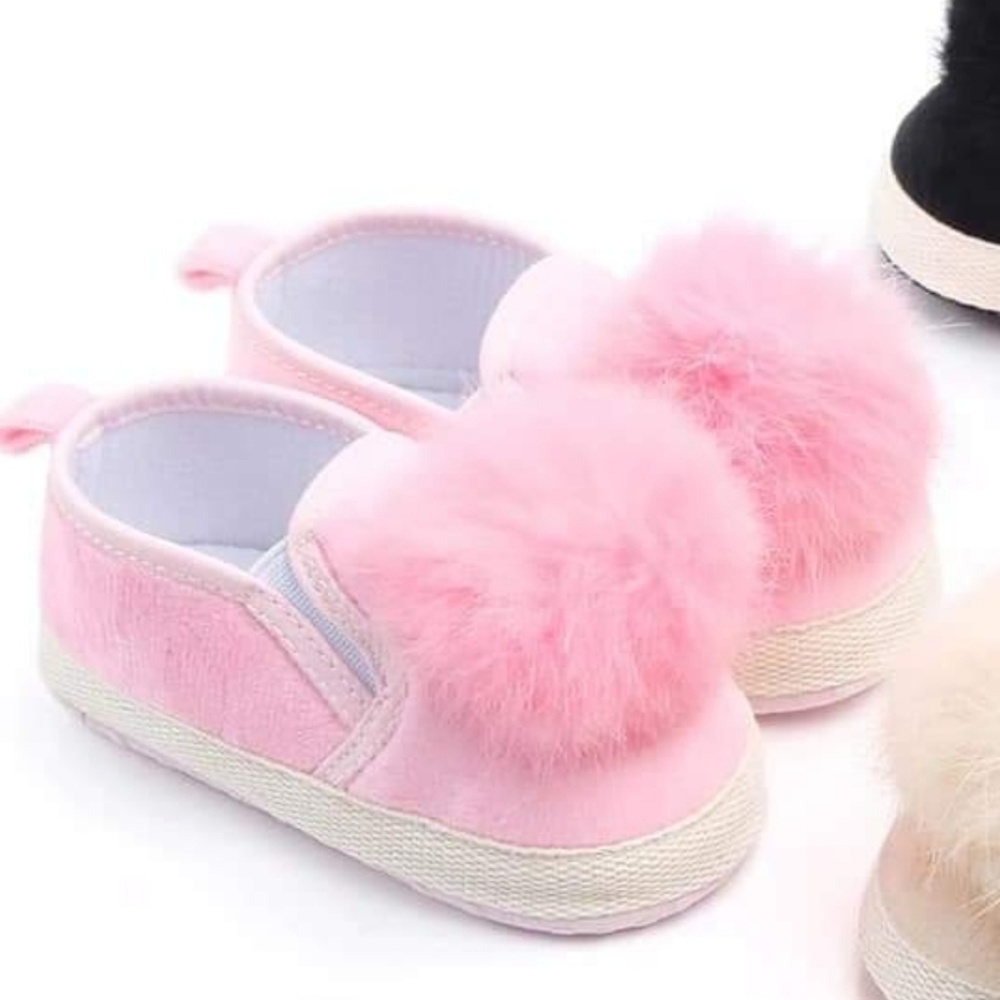 Baby Pink Pom-Pom Shoes